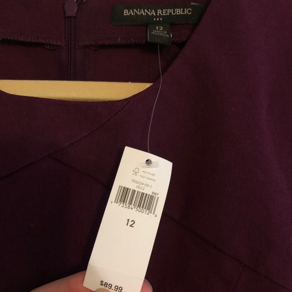 Plum Banana Republic Work Dress BiStretch - Picture 2 of 2